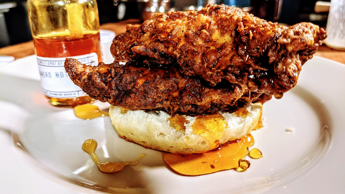 Habanero Fried Chicken & Biscuits – Akron Honey